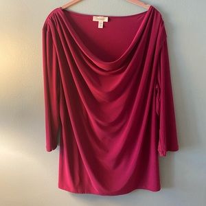 Dressy and comfortable Top. Stretchy. Vibrant magenta. Worn once